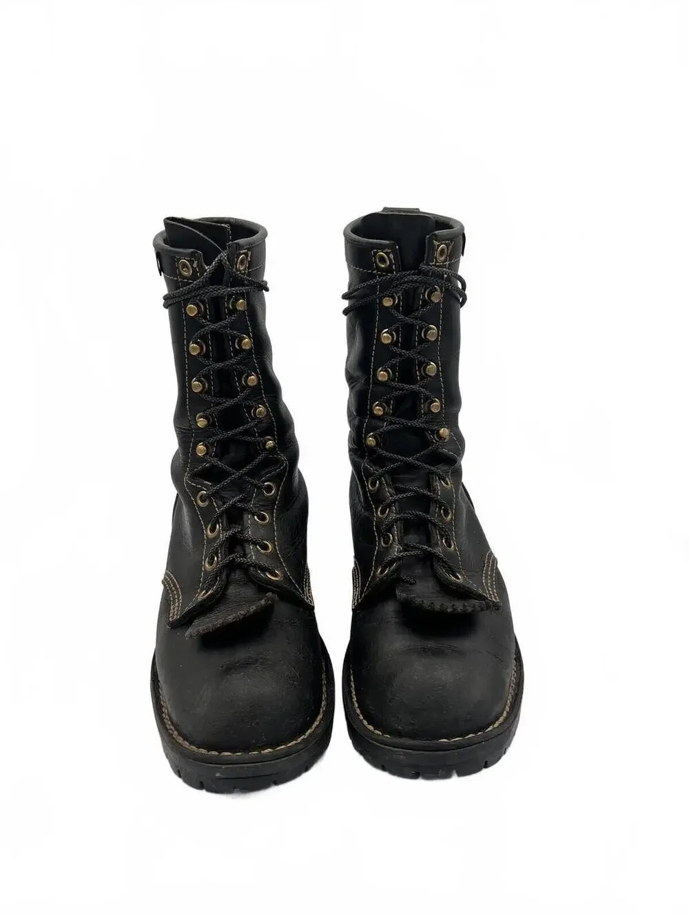 Danner Wildland Fire Boots 7.5 EE Black Leather USA Vibram Logger Boots